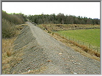 Bog tramway embankment from Ramsden shaft to the main mine site