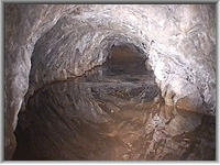 'Flooded' section of level near Old or Ovenpipe Shaft